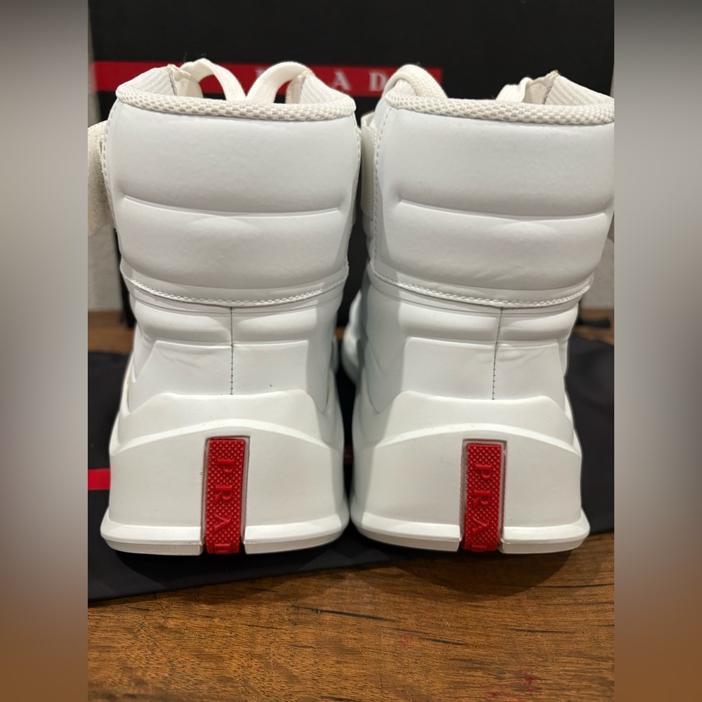 Prada Bianco High-Top Sneakers - Picture 5 of 8